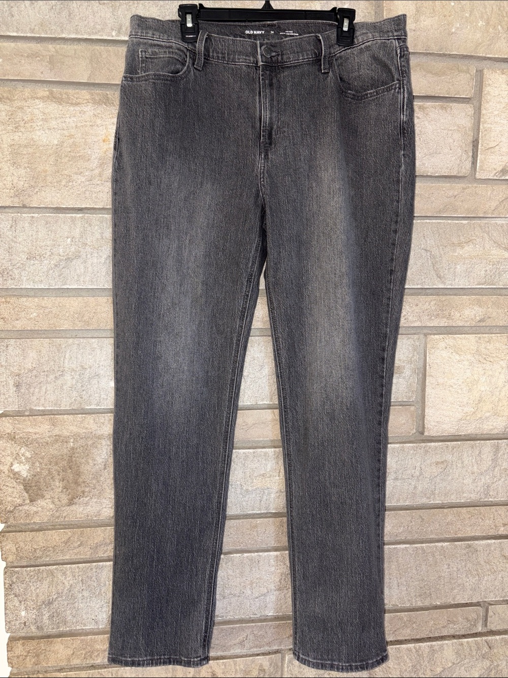 Old Navy Women's Gray Straight-Leg Boyfriend Jeans